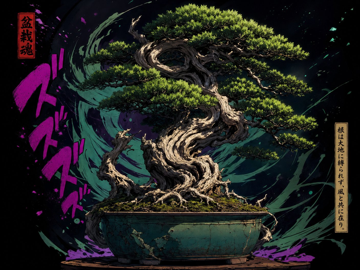 国产视频古树盆景植物视频